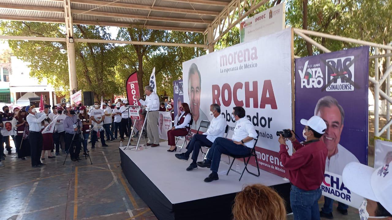 $!‘Aquí no hay acarreados’, presume Estrada Ferreiro en Aguaruto