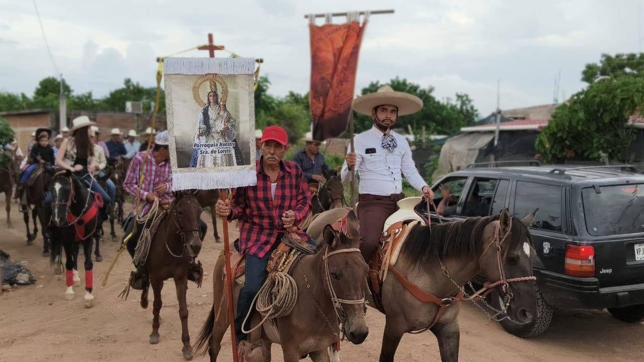 $!Realizan en Cacalotán, Rosario, la segunda edición de la cabalgata en honor a Nuestra Señora de Loreto