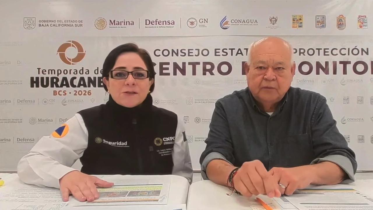 $!Protección Civil restringe movilidad en tres municipios de Baja California Sur por ‘Polo’