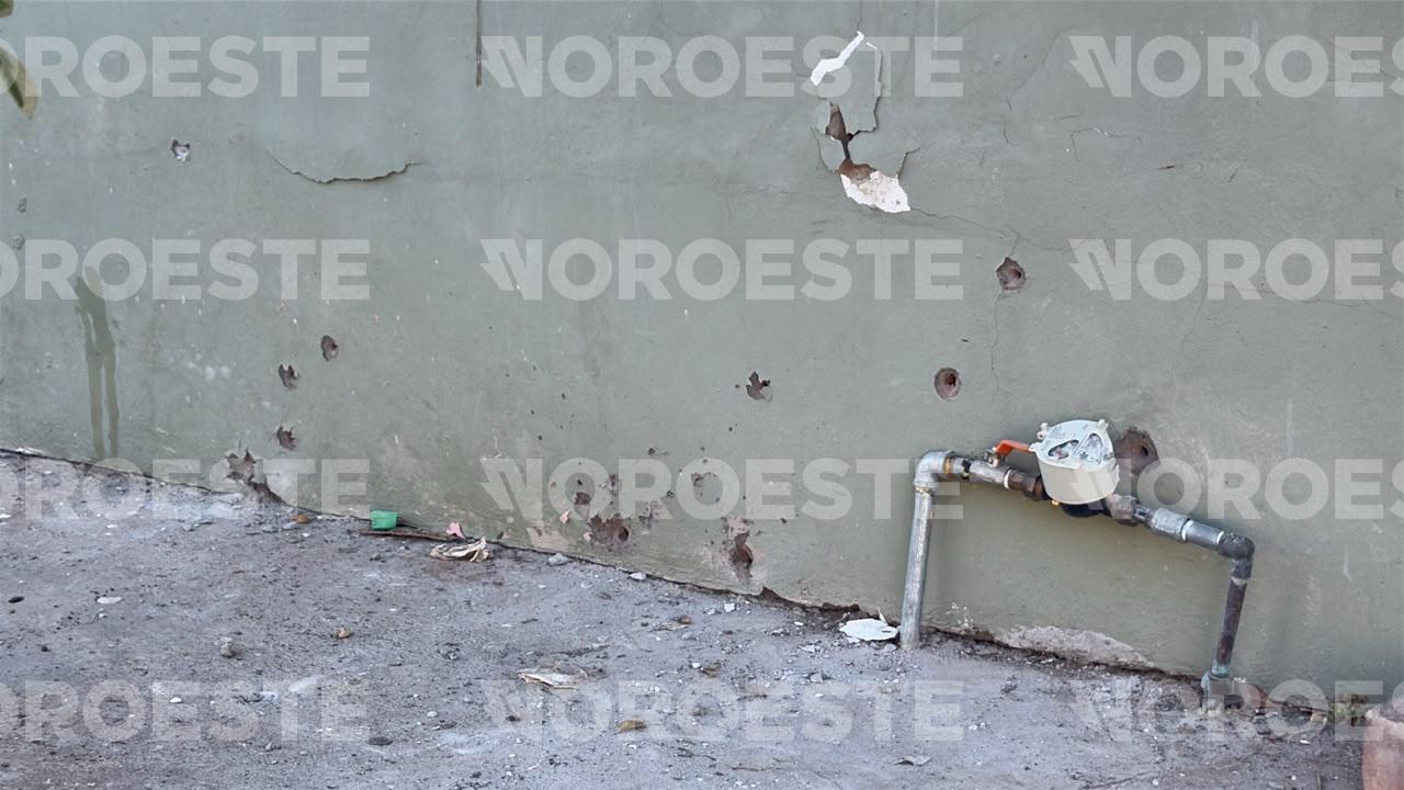 $!Balean casa con al menos 30 disparos en la López Mateos, en Culiacán