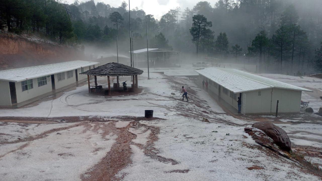 $!Amanece con una capa de hielo el poblado de Santa Gertrudis, en la zona serrana de Badiraguato