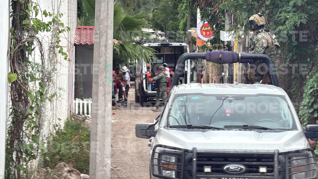 $!Enfrentamiento deja un presunto agresor abatido y un efectivo naval herido en Culiacán