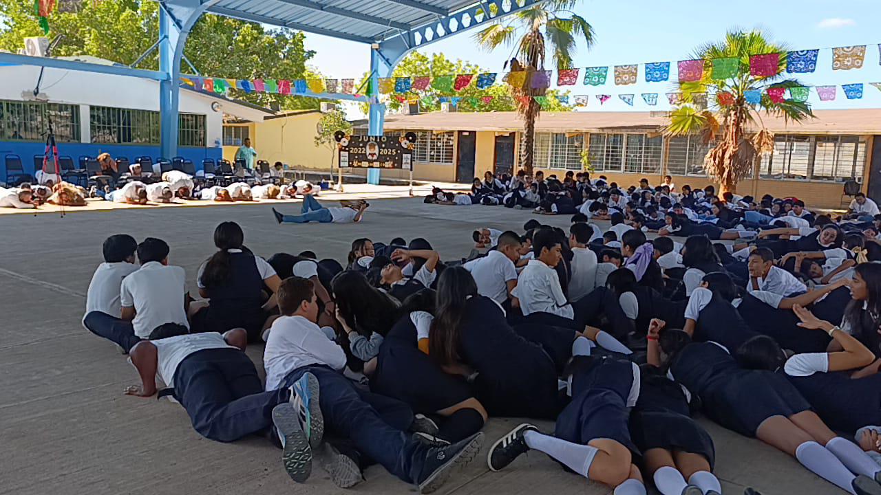 $!Realizan simulacro de seguridad ante hechos de alto impacto en Escuinapa