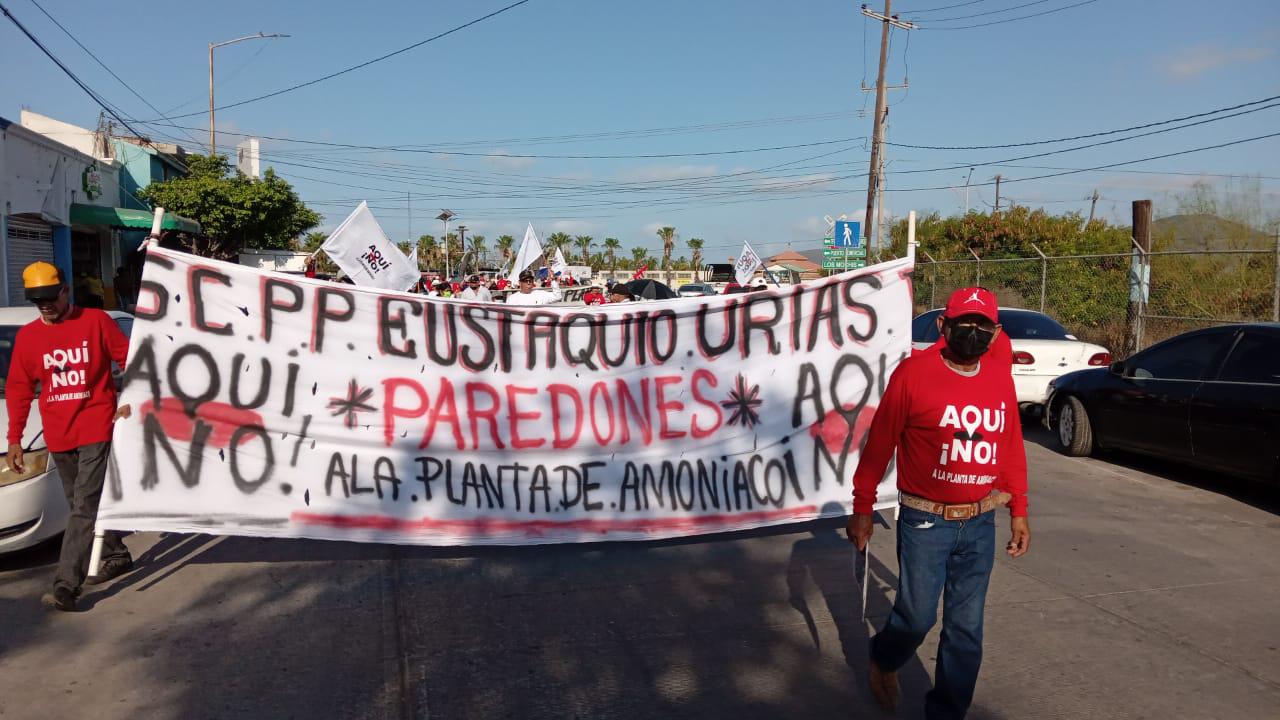 $!Comunidades indígenas salen a marchar en contra de la planta de amoniaco en Topolobampo