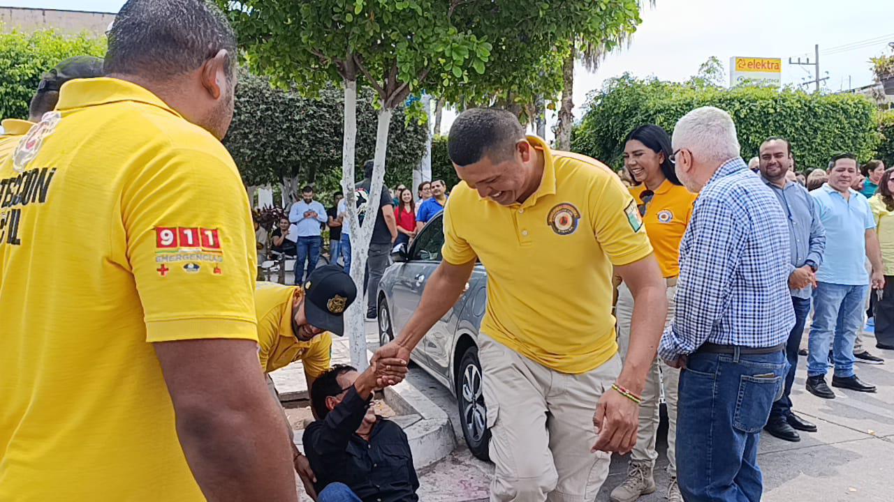 $!Realizan Simulacro Nacional en Ayuntamiento de Escuinapa