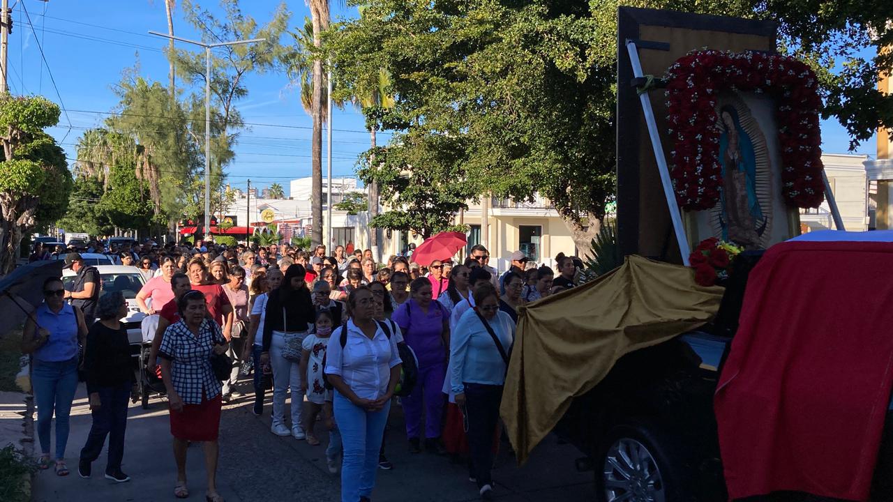 $!Realizan peregrinación y misa en La Puntilla en honor de la Virgen de Guadalupe