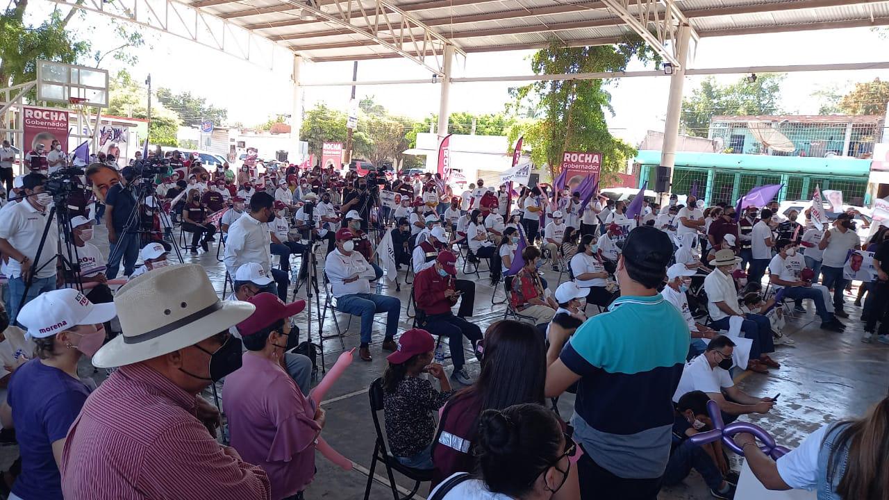 $!‘Aquí no hay acarreados’, presume Estrada Ferreiro en Aguaruto