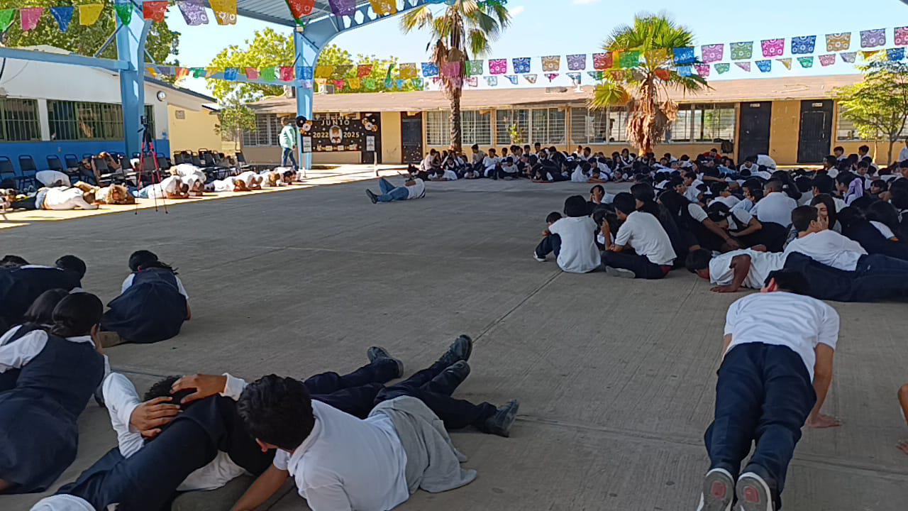 $!Realizan simulacro de seguridad ante hechos de alto impacto en Escuinapa