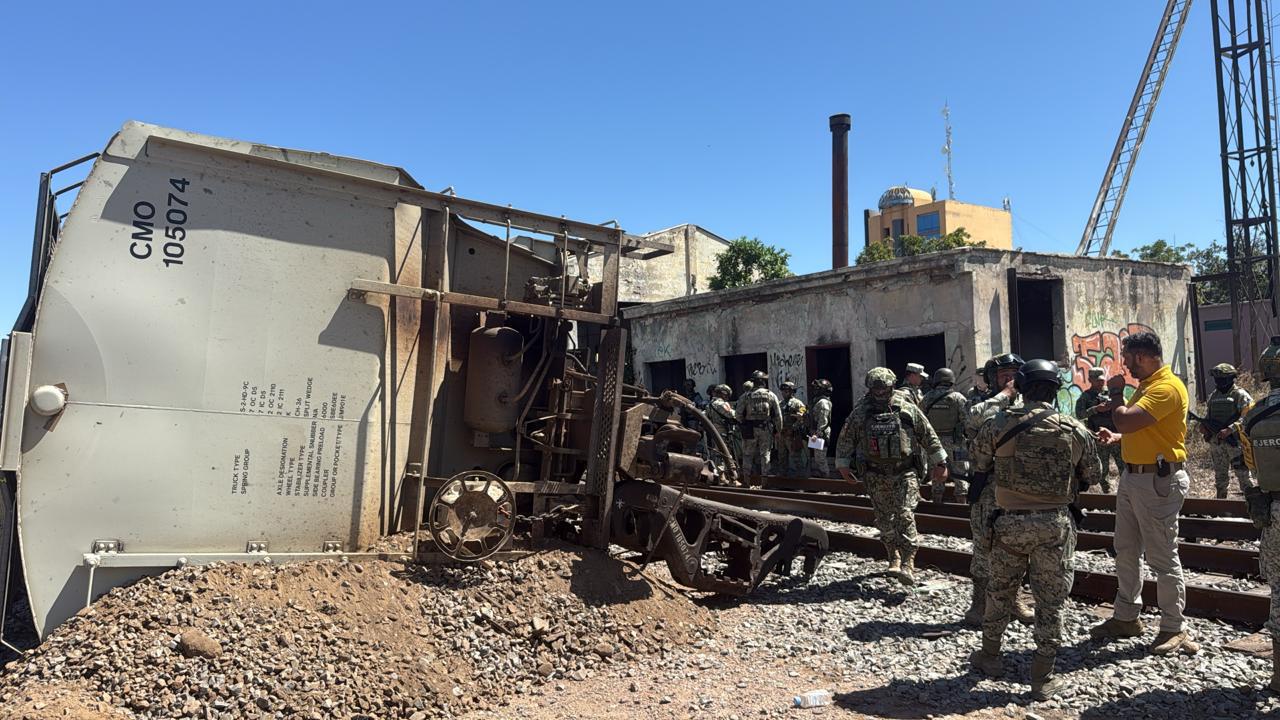 $!Se descarrila tren cargado con maíz en el sector Recursos Hidráulicos, en Culiacán