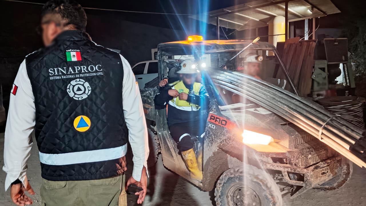 $!Rescate en mina Santa Fe se frena por riesgo estructural; refuerzan zona con concreto