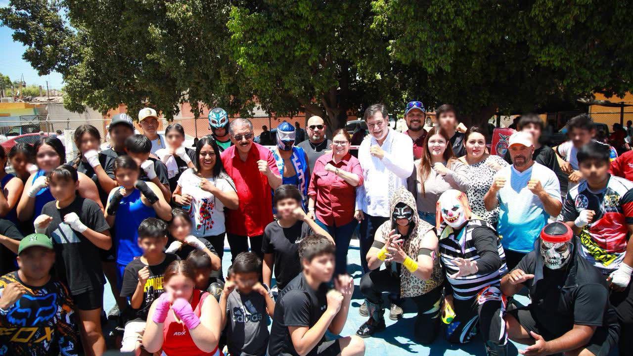 $!Villa Juárez recibe jornada deportiva ‘Un Golpe por la Paz’ con Imelda Castro y Fernández Noroña