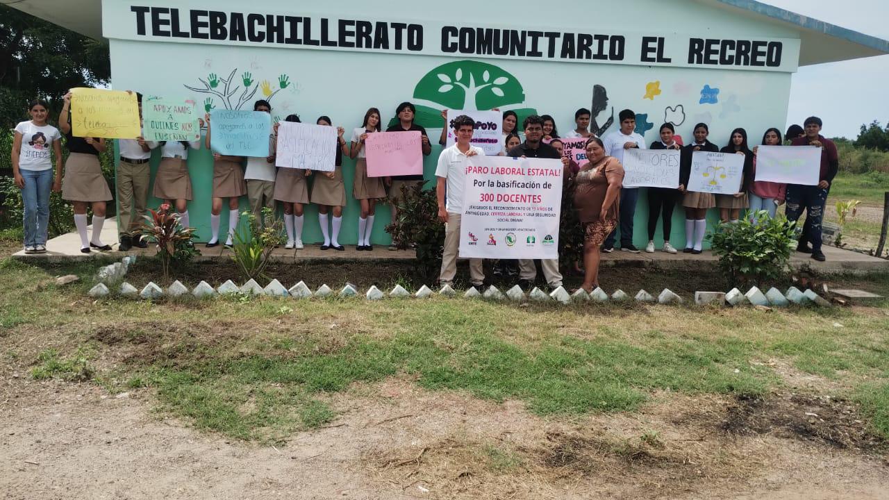 $!Exigen trabajadores de Telebachillerato certidumbre laboral en Sinaloa