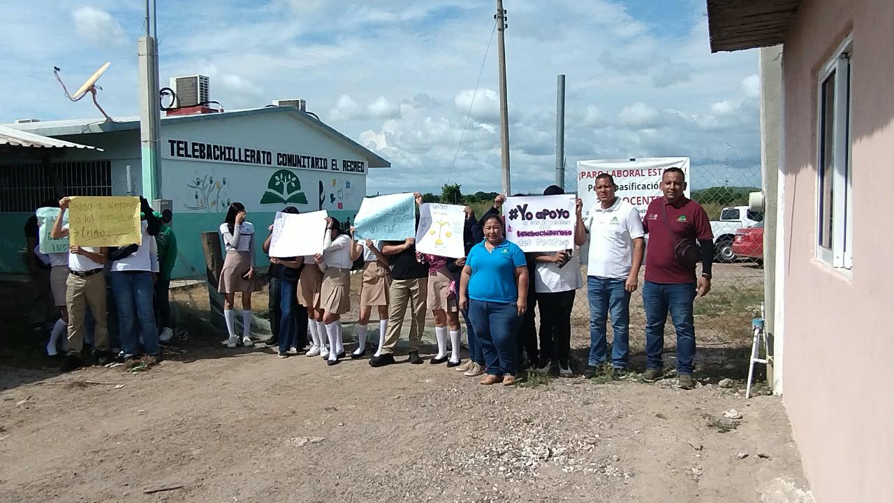 $!Realizan paro en 100 planteles de Telebachillerato Comunitario en Sinaloa