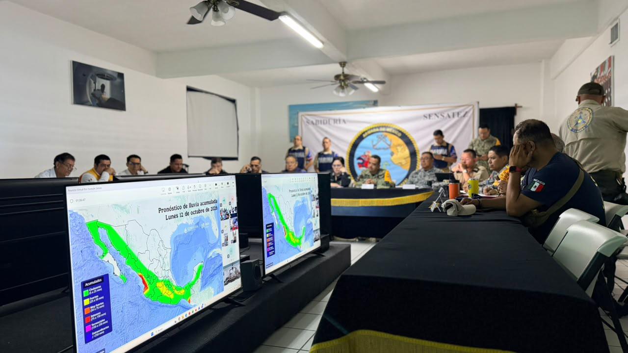$!Marina mantiene activo el Plan Marina y fortalece la prevención ante la degradación del huracán ‘Simon’