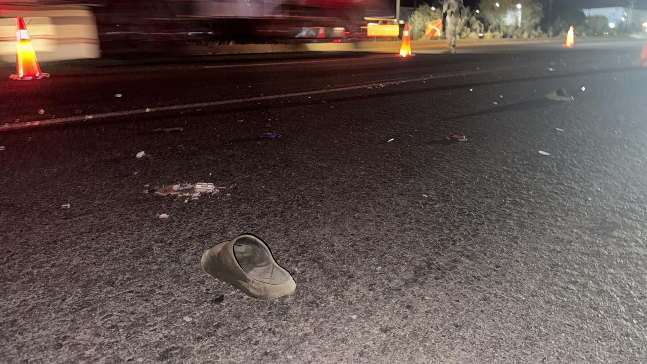 $!Muere hombre atropellado en el libramiento La Costerita, al sur de Culiacán