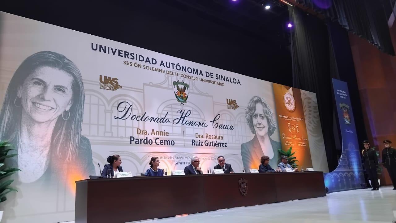 $!UAS otorga Doctorados Honoris Causa a Annie Pardo Cemo y Rosaura Ruiz Gutiérrez