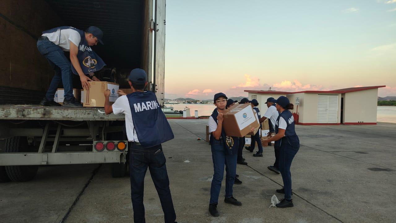 $!Envía Semar despensas donadas por mazatlecos en apoyo a damnificados por lluvias en México