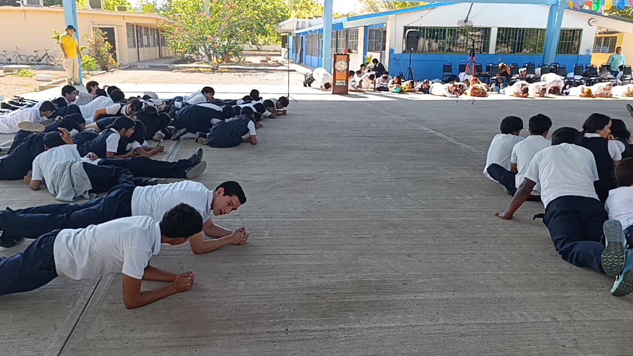 $!Realizan simulacro de seguridad ante hechos de alto impacto en Escuinapa