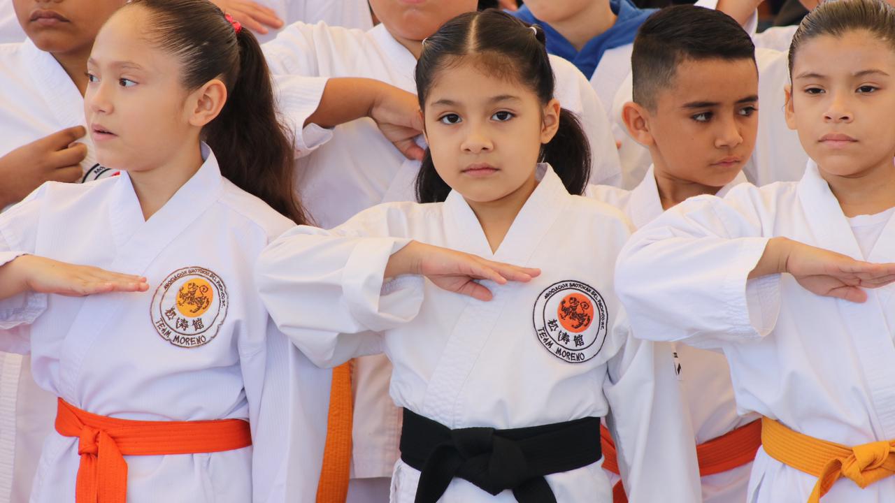 $!Cancha del Parque Martiniano Carvajal luce ‘a reventar’ en la Primera Copa Mazatlán de Karate Do
