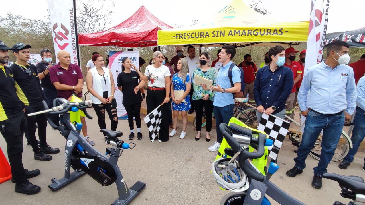 $!Promueven en Mazatlán empatía al ciclista