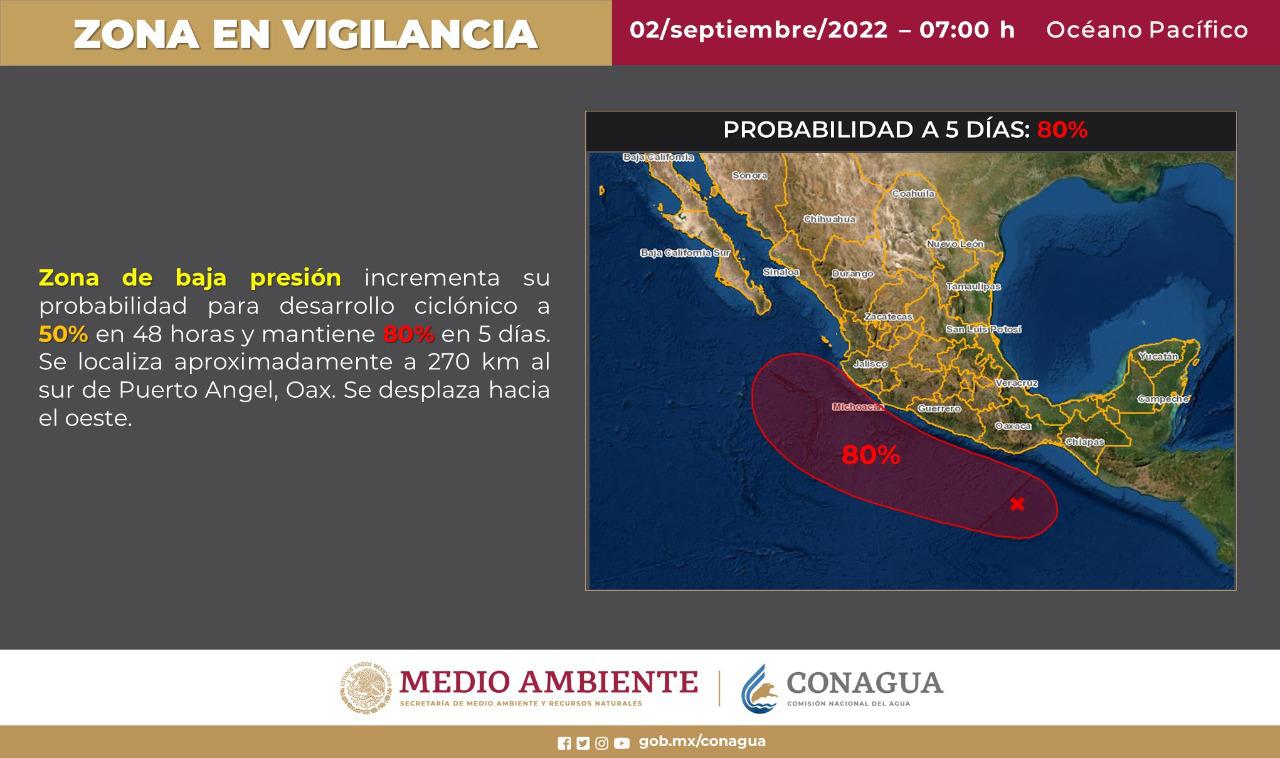 $!Se forma tormenta tropical ‘Javier’ al sur-suroeste de Cabo San Lucas