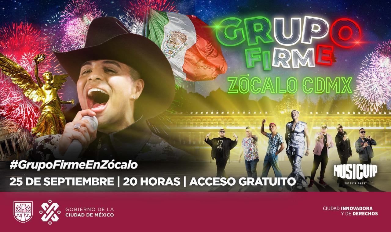 $!Miles de capitalinos disfrutan el concierto del Grupo Firme en el Zócalo