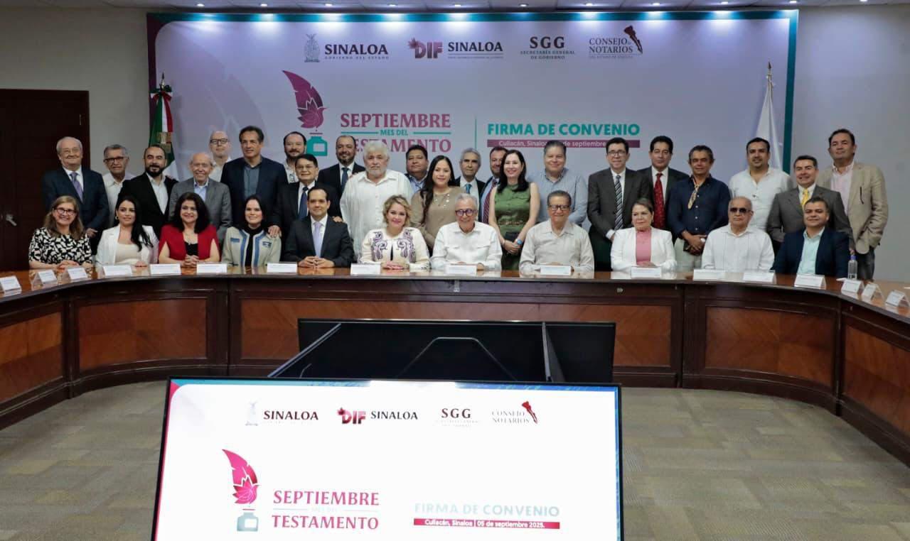 $!Firman convenio para impulsar la campaña ‘Septiembre Mes del Testamento’ en Sinaloa
