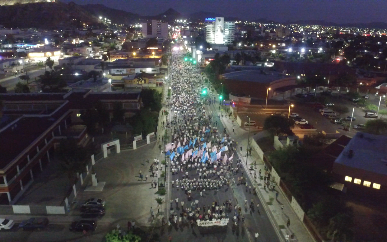 $!Manifestación realizada en Hermosillo el 5 de junio de 2019, en demanda de justicia para las víctimas de la Guardería ABC, a 10 años de la tragedia.