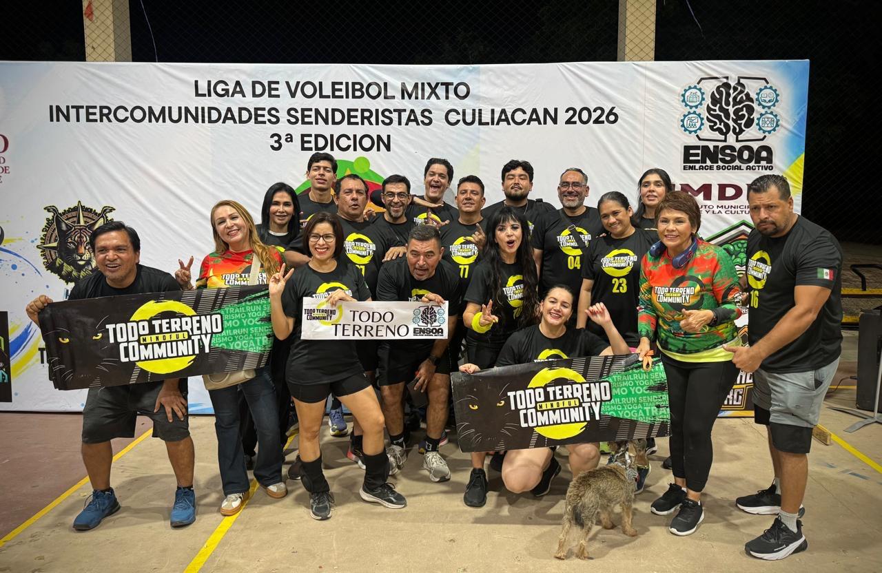 $!Inauguran la tercera edición de la Liga de Voleibol Mixta Senderistas en Culiacán