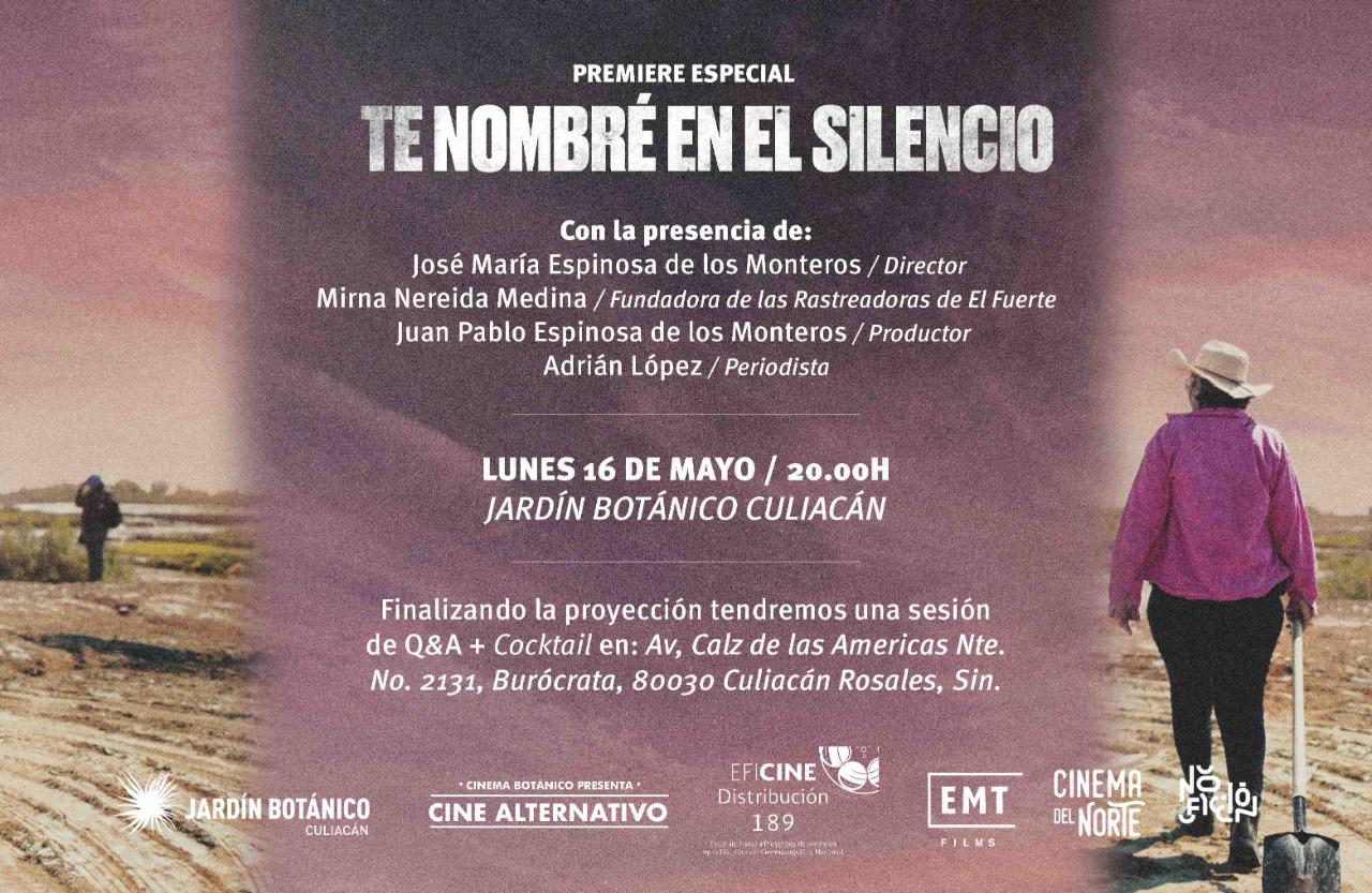 $!Llega al cine 'Te nombré en el silencio' del sinaloense, José María Espinosa de los Monteros