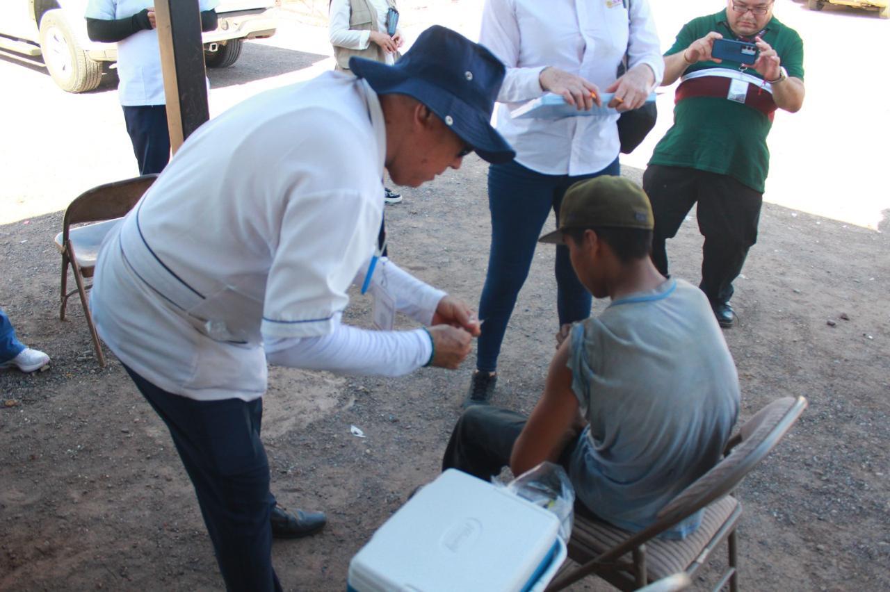 $!Realizan campaña de vacunación contra el Sarampión en Juan José Ríos