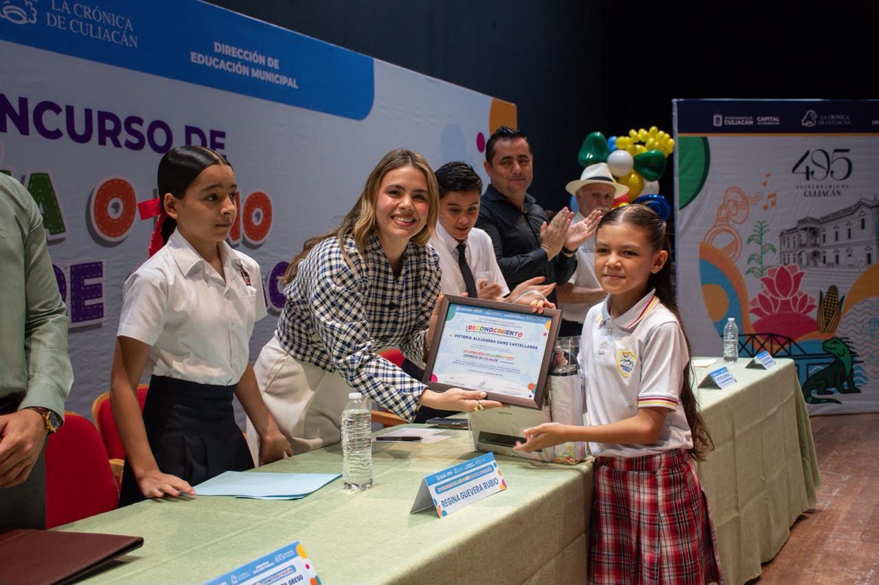 $!Gobierno de Culiacán reconoce a niñas y niños cronistas