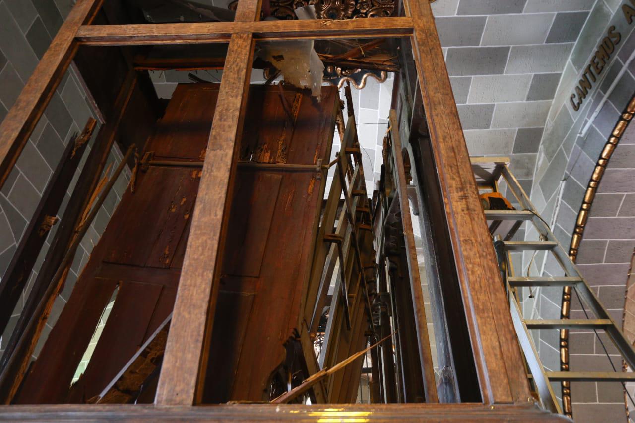 $!Llaman a apoyar obras de conservación donde se encuentra el órgano de la Catedral de Mazatlán