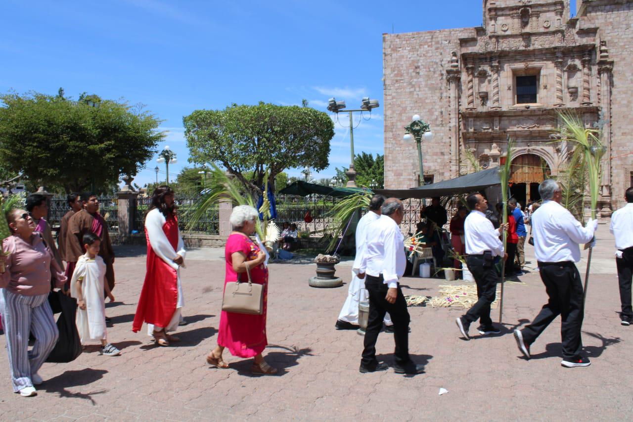 $!Evocan la entrada de Cristo a Jerusalén en el Santuario de Rosario