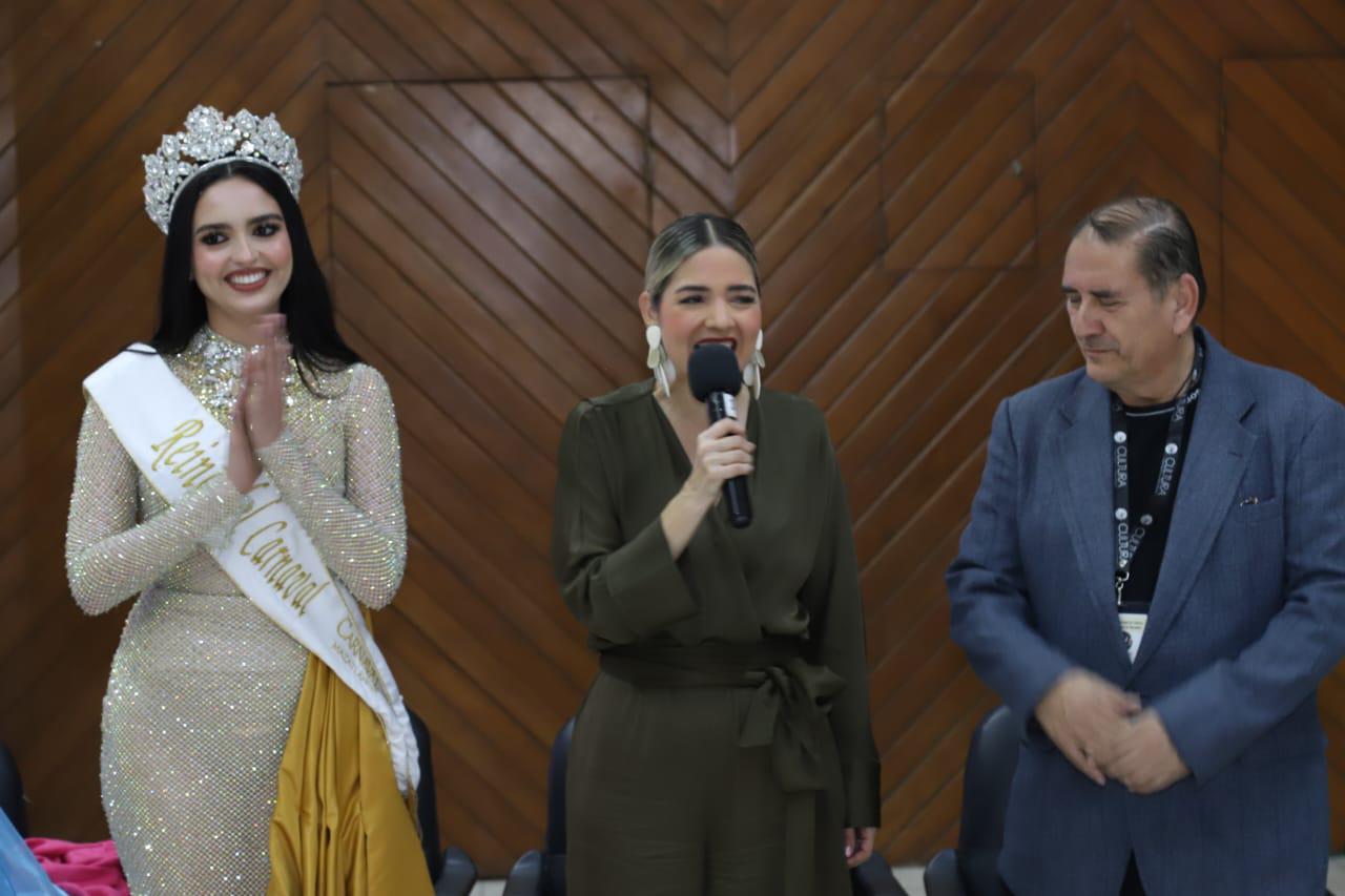 $!La Alcaldesa Estrella Palacios en su mensaje a los candidatos y candidatas a Reyes del Carnaval 2026.