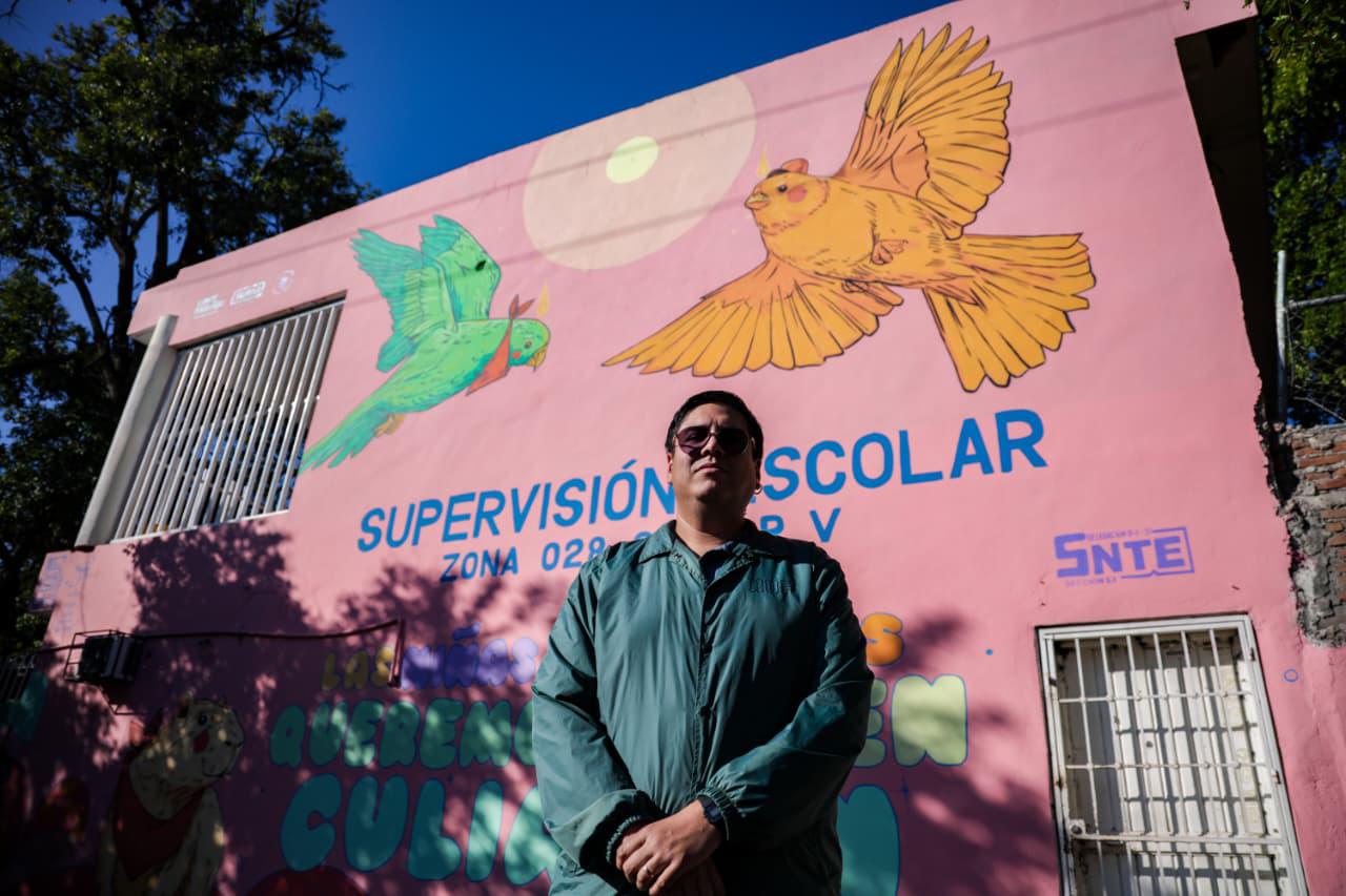 $!Inauguran mural por la paz en la Primaria Sócrates de Culiacán; niños asesinados son representados en el mismo