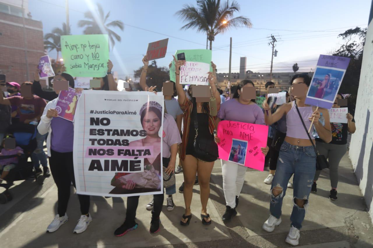 $!Protestan en Mazatlán por muerte de Aimé Joanna; piden respuesta a la Fiscalía