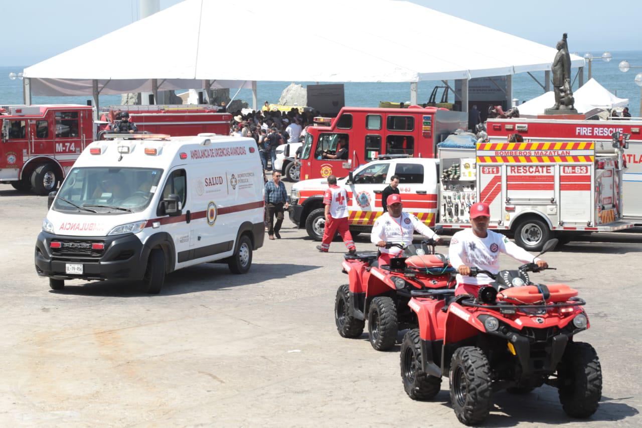 $!Con 14 mil 264 efectivos confirmados, dan banderazo en Mazatlán al Operativo Estatal de Semana Santa 2025