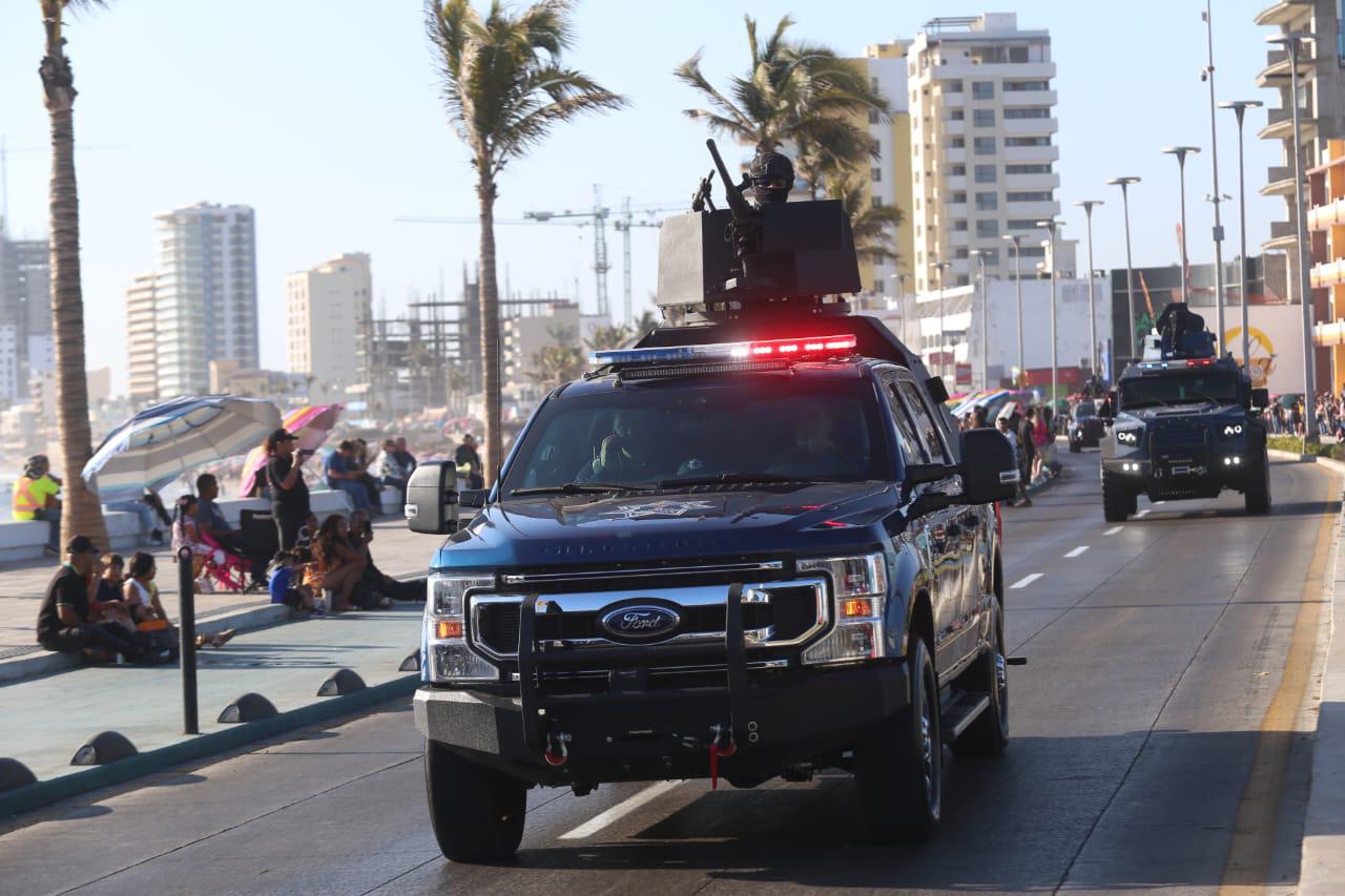$!Presume SSPE en Mazatlán sus nuevas unidades blindadas