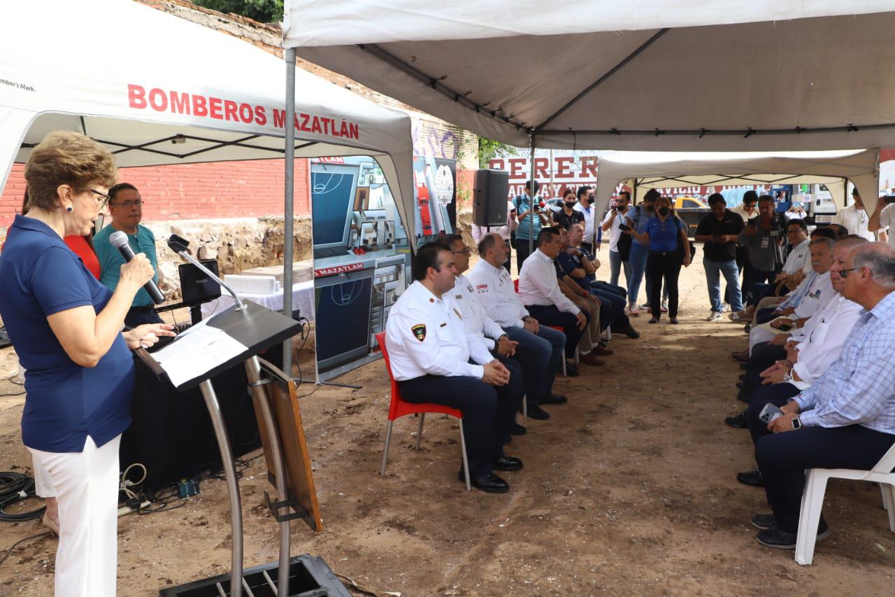 $!Comienza construcción de nueva estación de Bomberos en Avenida Gabriel Leyva, en Mazatlán