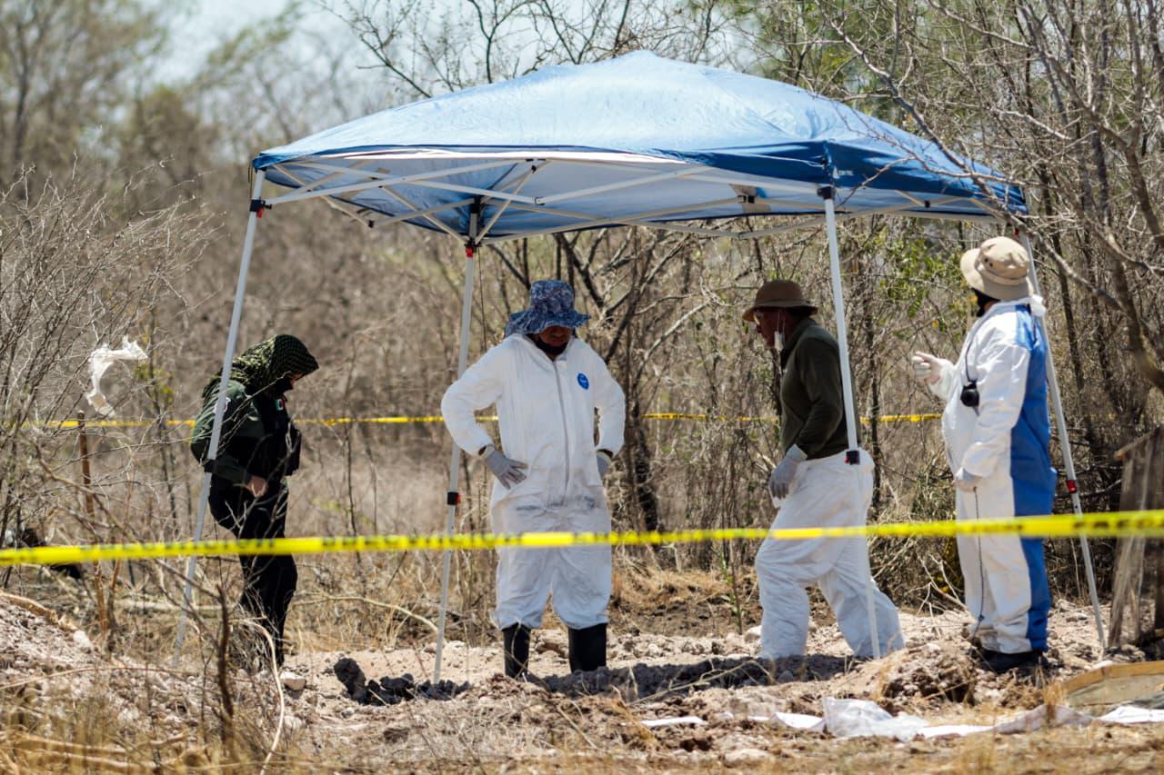 $!Hallan esqueleto humano en fosas clandestinas de zona rural en Mocorito
