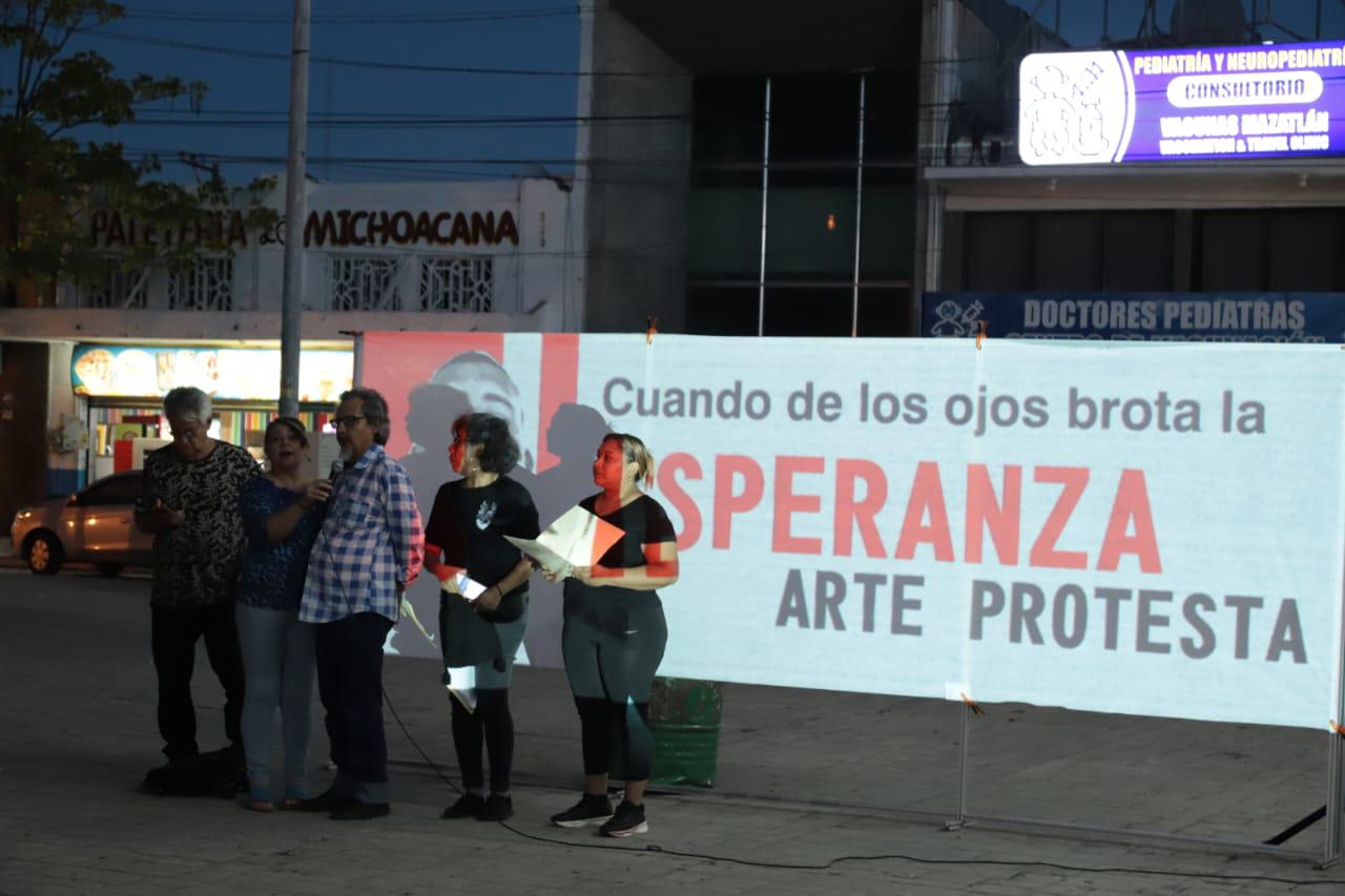 $!A través del arte, piden el regreso del tránsito Marco Ernesto en Mazatlán