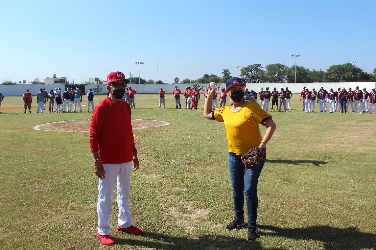 $!Inauguran en Escuinapa Liga de Beisbol Veteranos 40 Años y Más