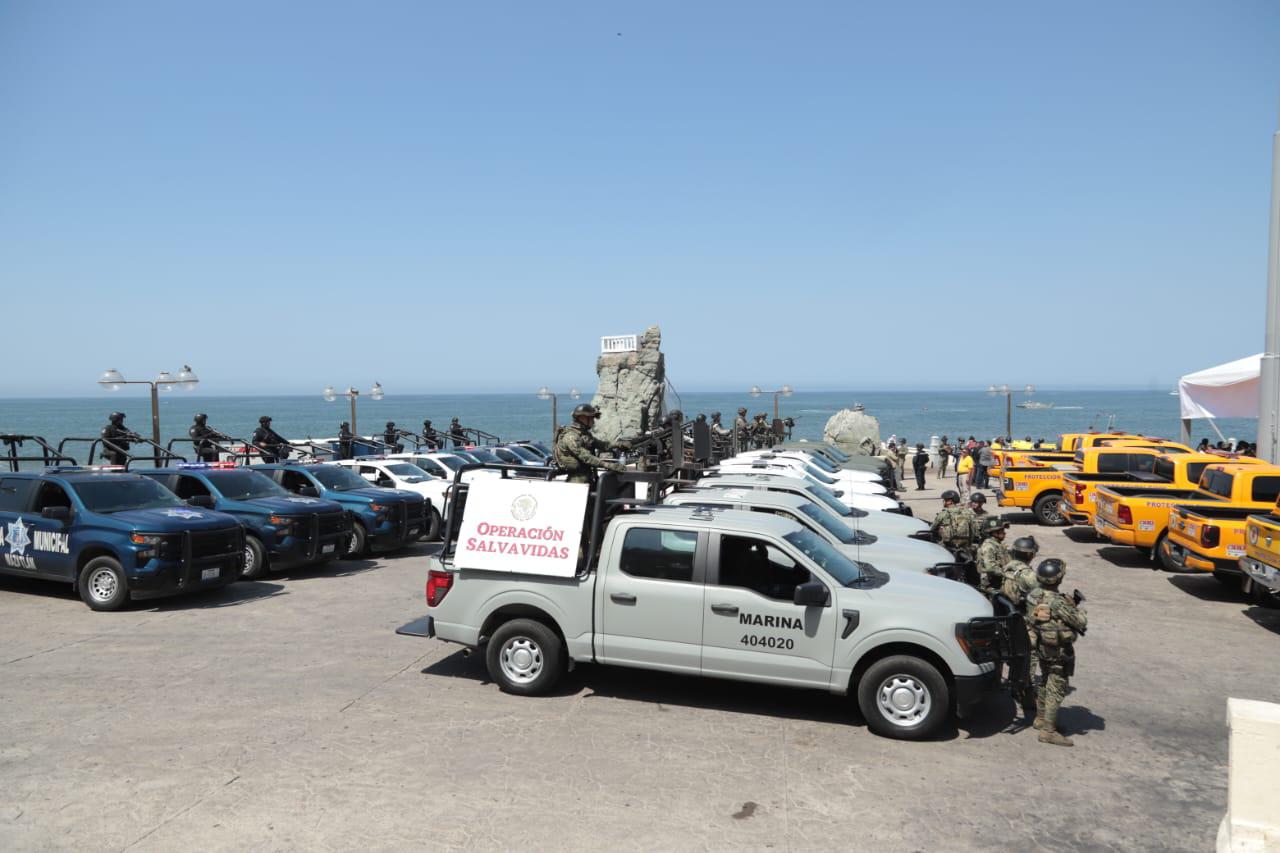 $!Con 14 mil 264 efectivos confirmados, dan banderazo en Mazatlán al Operativo Estatal de Semana Santa 2025