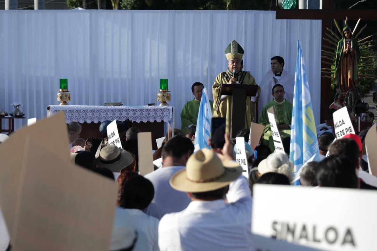 $!Ofrece Obispo de Culiacán misa por la paz previo a marcha este domingo