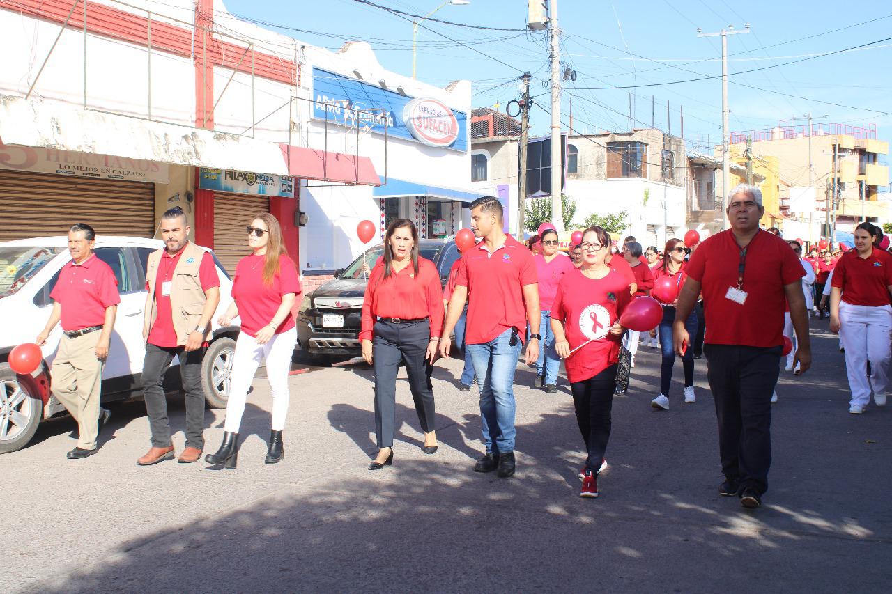 $!Marchan en pro de la lucha contra el SIDA en Escuinapa
