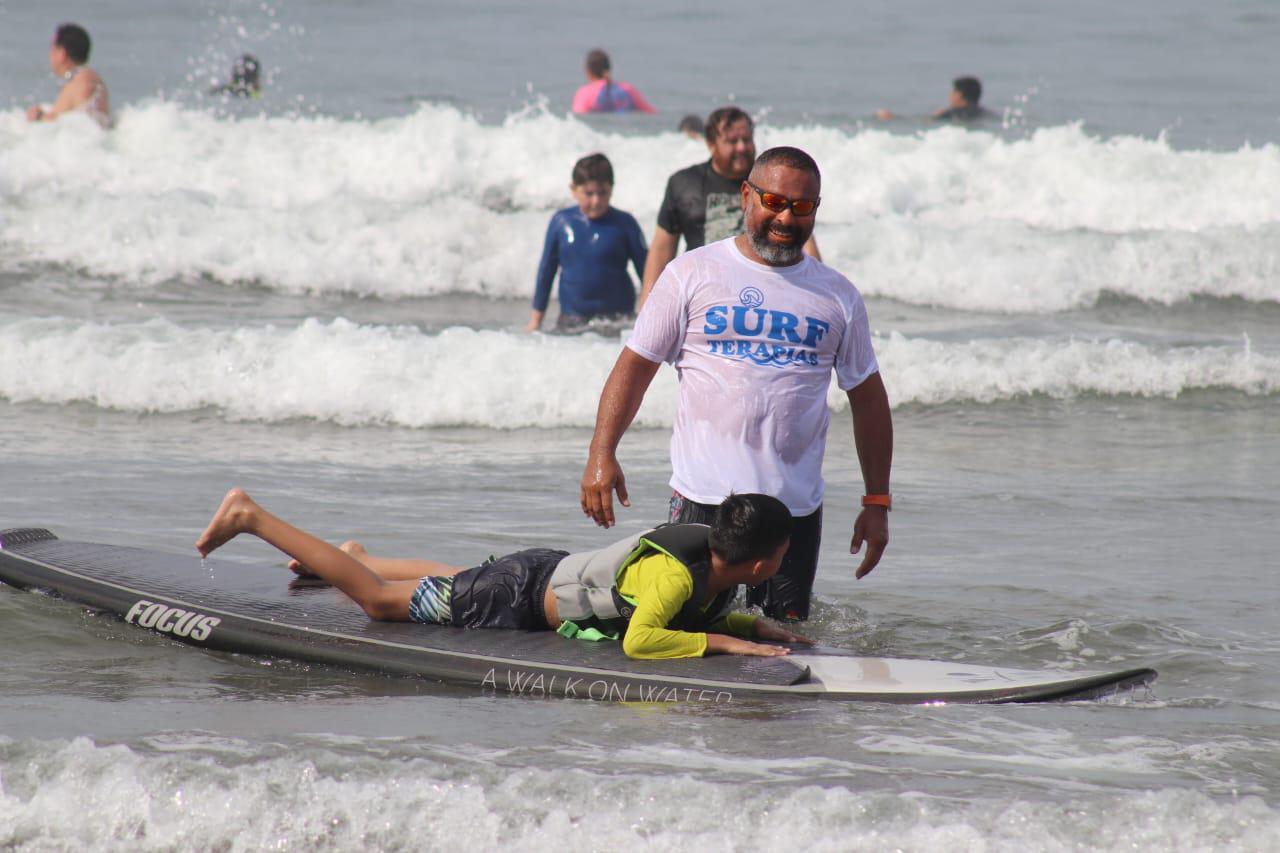 $!Realizan tercera clínica de Olas para Todos, en Playa Bonita