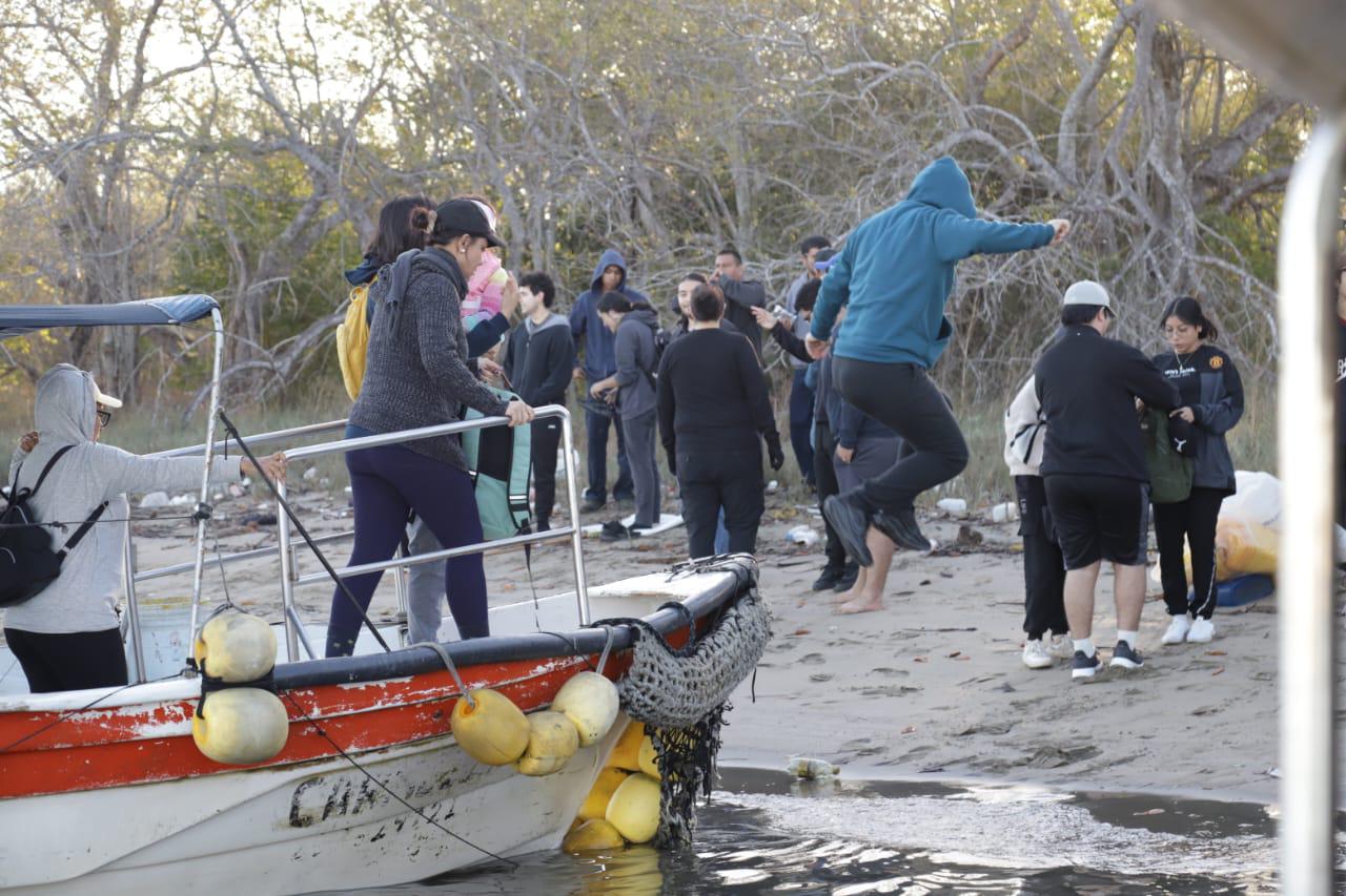 $!Realiza Colectivo MazConCiencia limpieza masiva en el manglar de la Isla de la Piedra