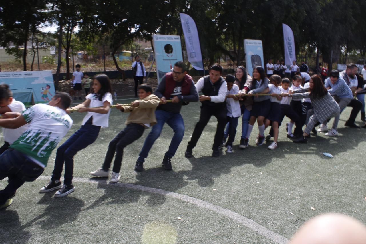 $!Divierte Imdec a alumnos de Primaria Rafael Buelna con su Feria Deportiva