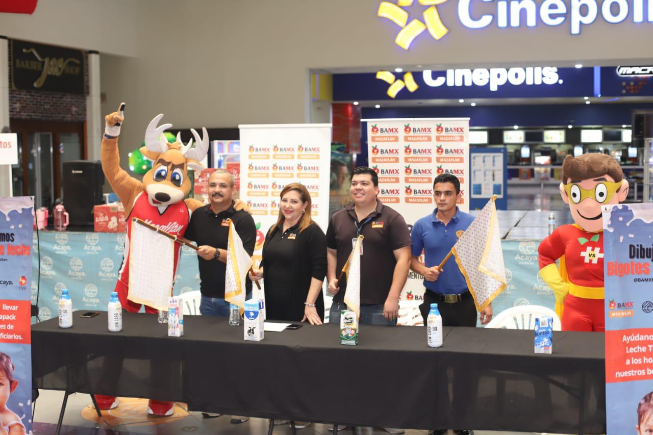 $!Banco de Alimentos de Mazatlán no cumple la meta de Bigotes de Leche; siguen recibiendo donativos